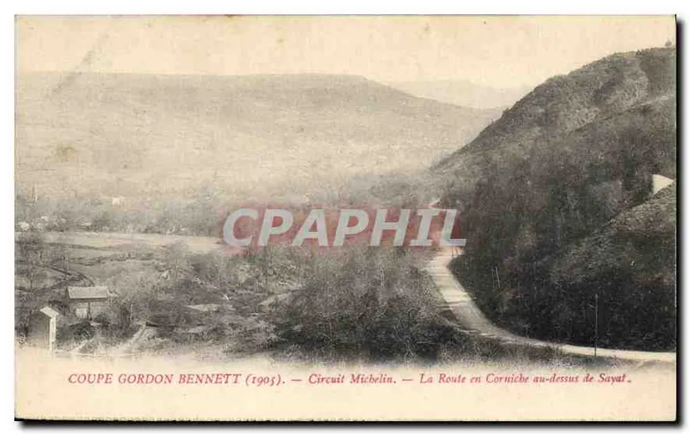 Die Straße auf der Klippe über Sayat — Coupe Gordon Bennett (1905) — Circuit Michelin - Vorderseite
