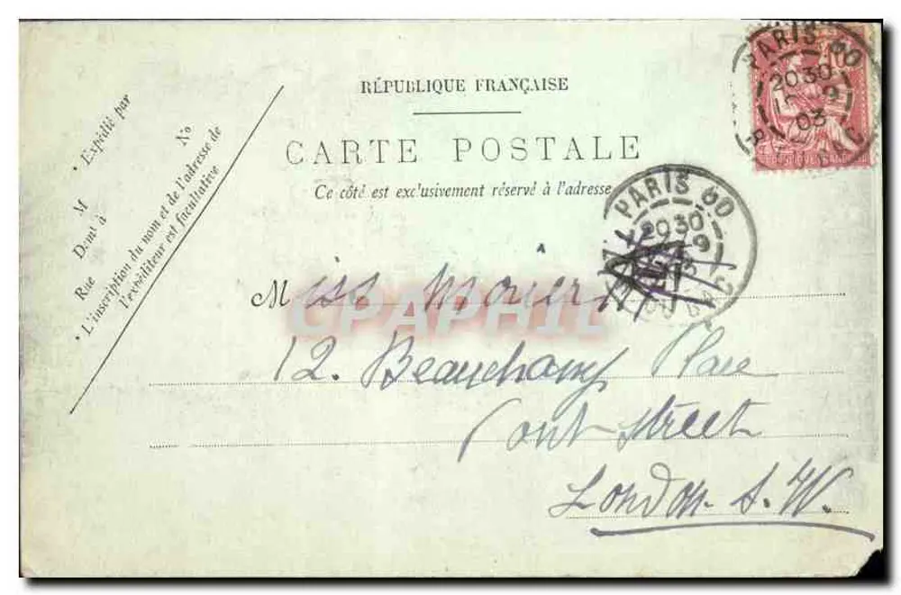 PARIS — Bahnhof Saint-Lazare und das Hotel Terminus — LL. — n°207 - Rückseite