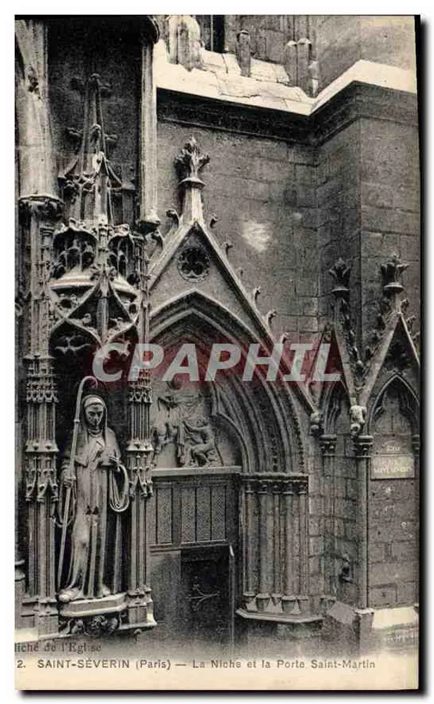 Saint-Séverin (Paris) — Ansicht der Nische und der Tür Saint-Martin — Verlag Le Darcy, Nr. 2 - Vorderseite