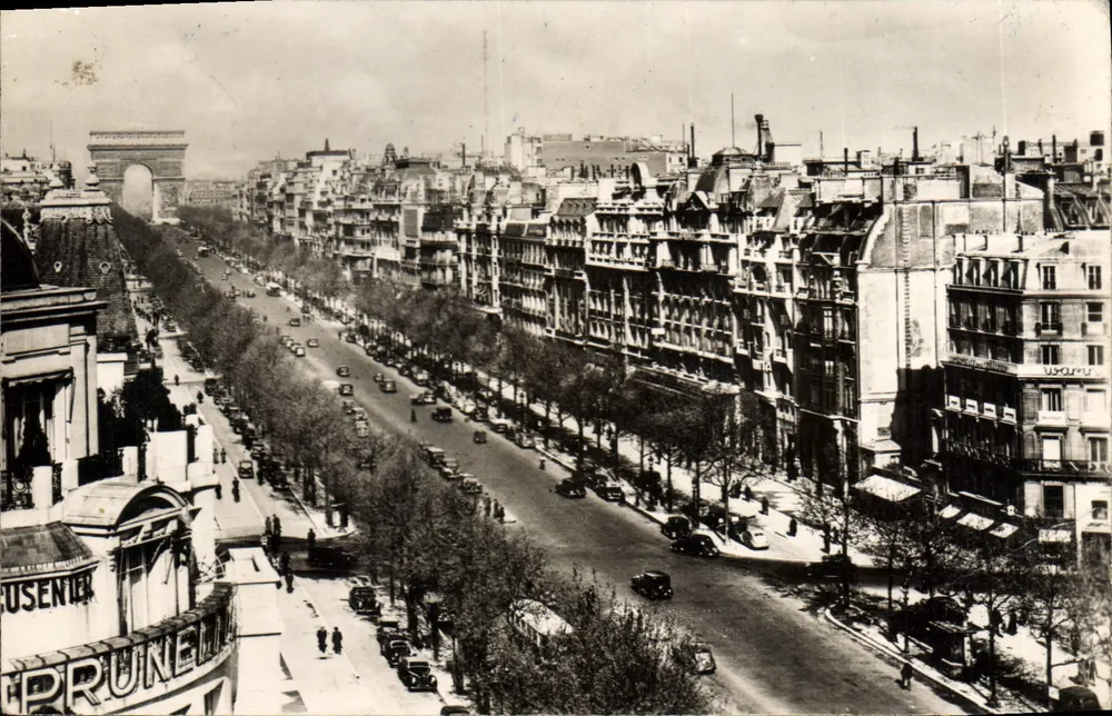 Champs-Élysées — vista panorâmica — Edições O.P. Paris - Frente
