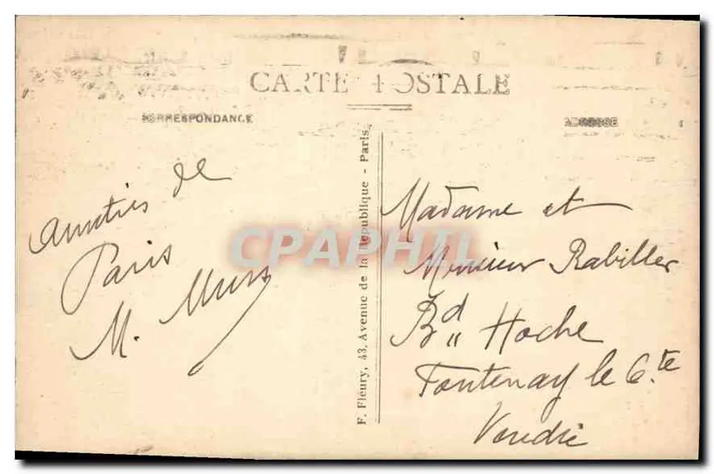 Das Denkmal Sainte Geneviève und der Quai — Paris — Unbekannter Verlag, Nr. 122 - Rückseite