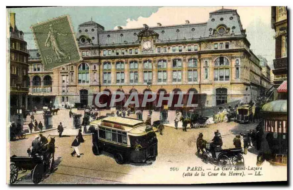 PARIS — Bahnhof Saint-Lazare (gelegen in der Cour du Havre) — LL - Vorderseite