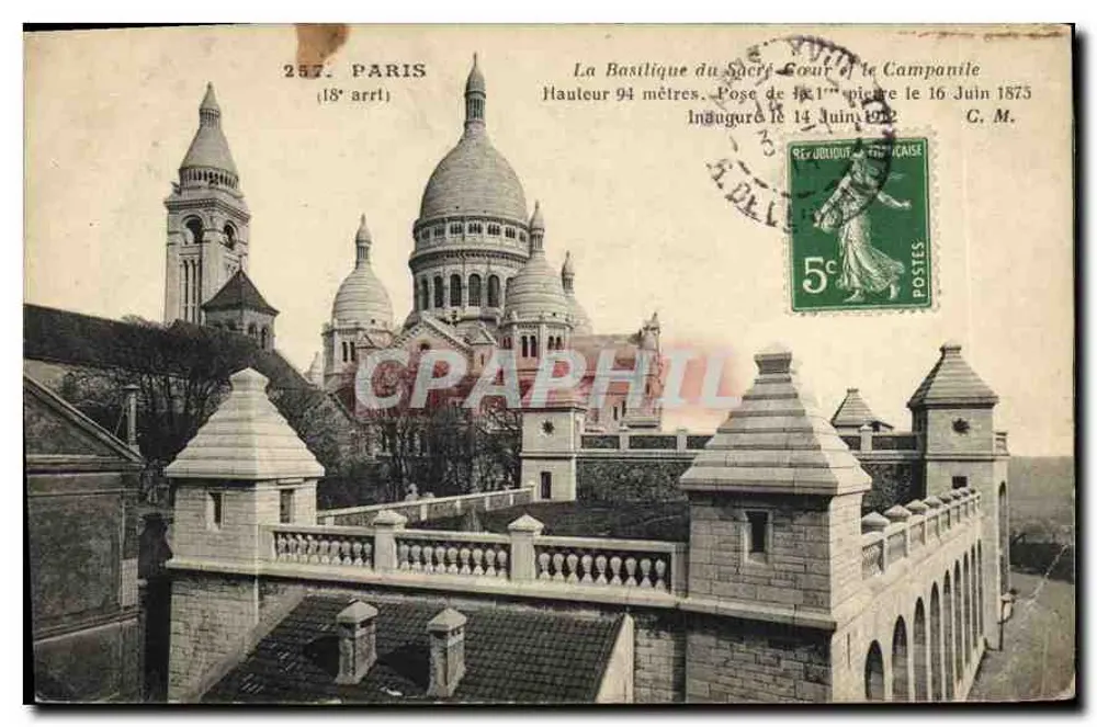 Paris — Die Basilika des Heiligen Herzens und der Glockenturm — C. M. Verlag - Vorderseite