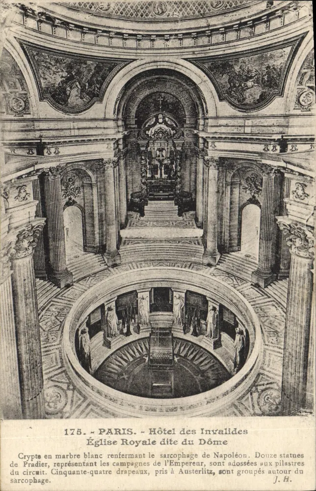 Paris - Hotel der Invaliden - Königliche Kirche genannt der Dom - Grabkapelle Napoleons - Vorderseite