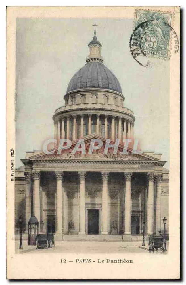 PARIS - A Vista do Panthéon — B.F. Paris, n°12 - Frente