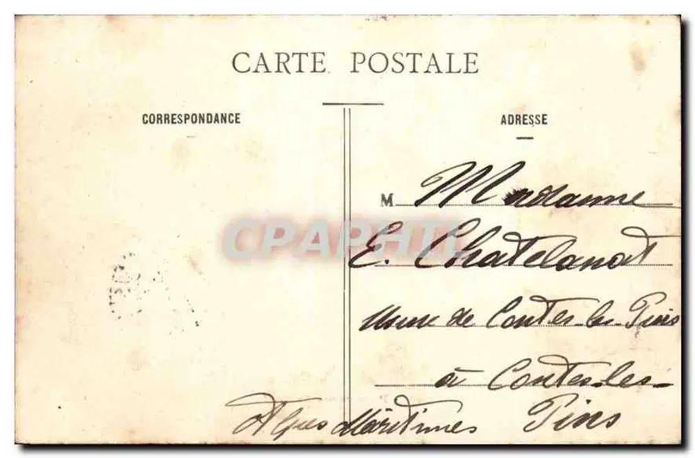 Panorama de Paris — vista da Seine e dos pontes — editor Léon Paris - Verso
