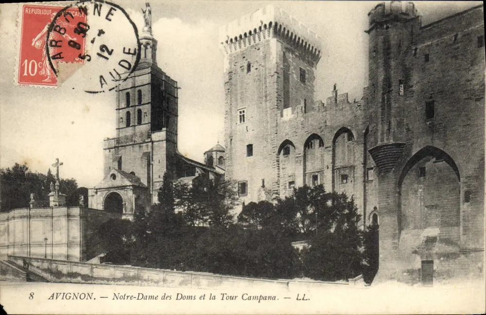 Avignon — Notre-Dame des Doms und die Campana-Turm — LL. - Vorderseite