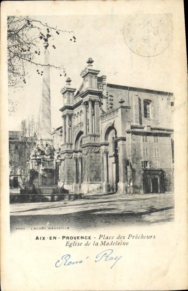 Aix-en-Provence — Place des Prêcheurs — Kirche der Madeleine — Phot. Lacour Marseille - Vorderseite