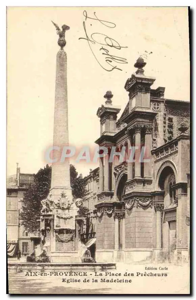 AIX-EN-PROVENCE - Die Place des Prêcheurs - Kirche der Madeleine — Édition Carle - Vorderseite