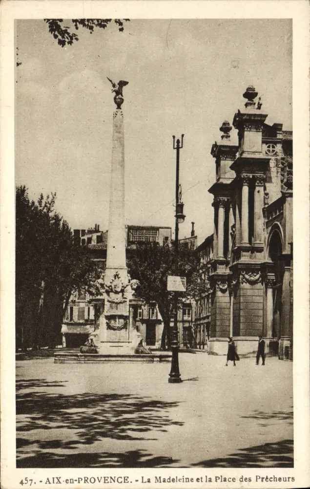 Aix-en-Provence — Ansicht der Madeleine und Place des Précheurs — Edition La Cigogne, Marseille - Vorderseite