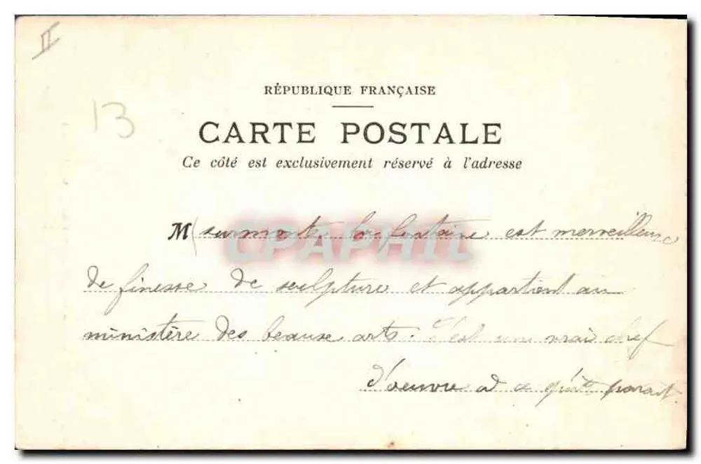 Aix-en-Provence — Praça dos pregadores — Coluna da Magdalena, igreja e edifícios - Verso