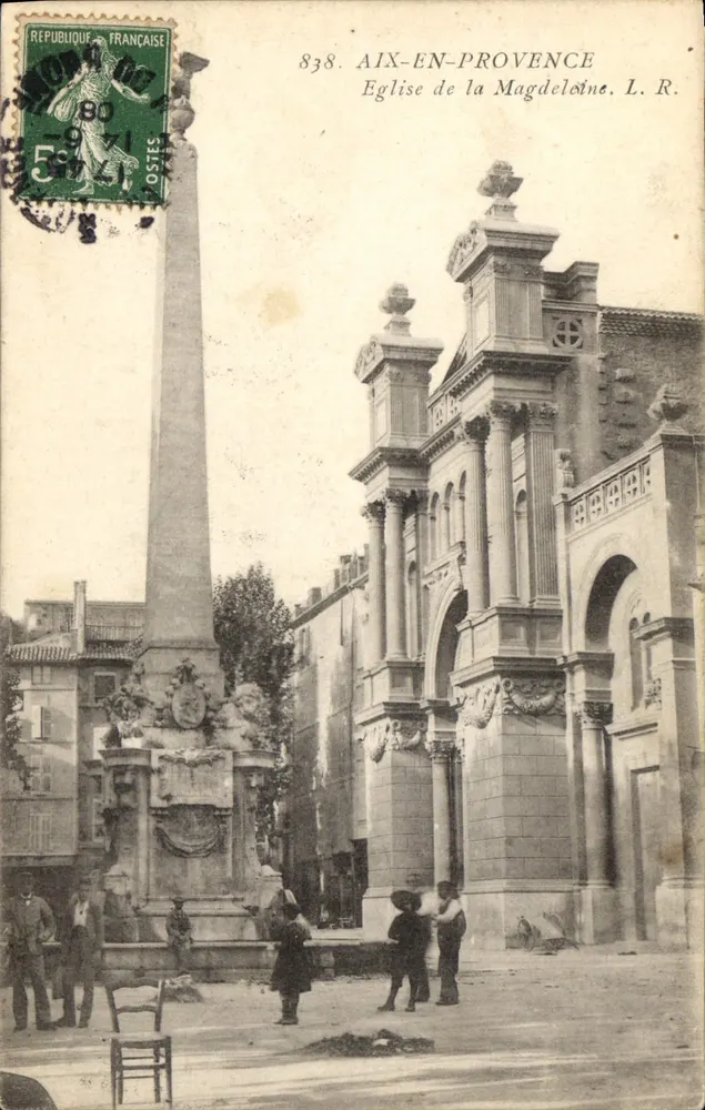 Aix-en-Provence — Kirche der Madeleine und Denkmal am Eingang der Place — L. R. n°838 - Vorderseite