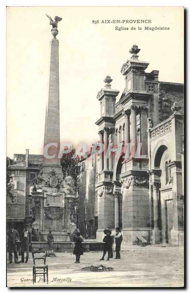 Aix-en-Provence — Kirche der Madeleine und Denkmal mit Adler — Guenec & Cie, Marseille, n° 838 - Vorderseite