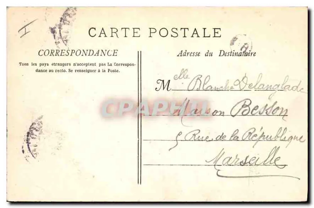 Umgebung von Aix-en-Provence — Zola-Damm — Sammlung C. N. - Rückseite
