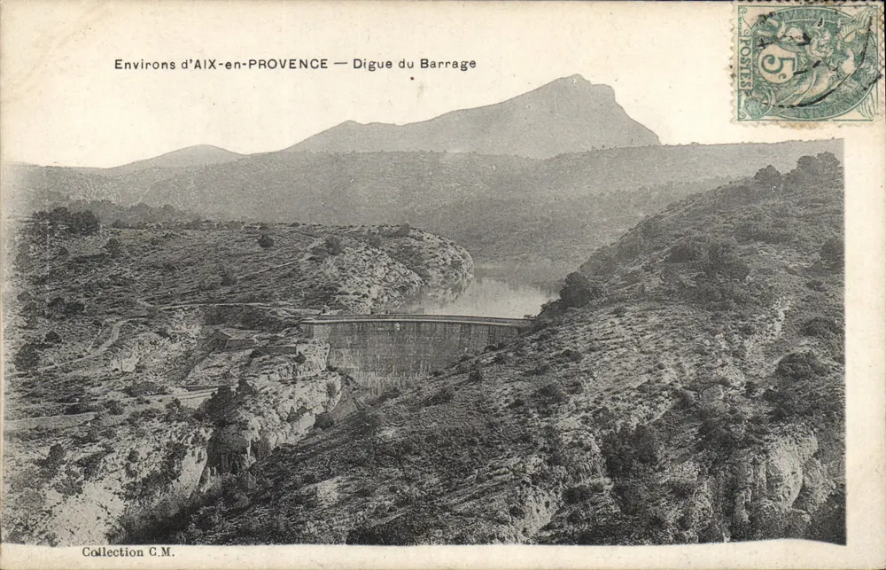 Arredores de AIX-EN-PROVENCE — Dique do Barragem — Coleção C.M. - Frente