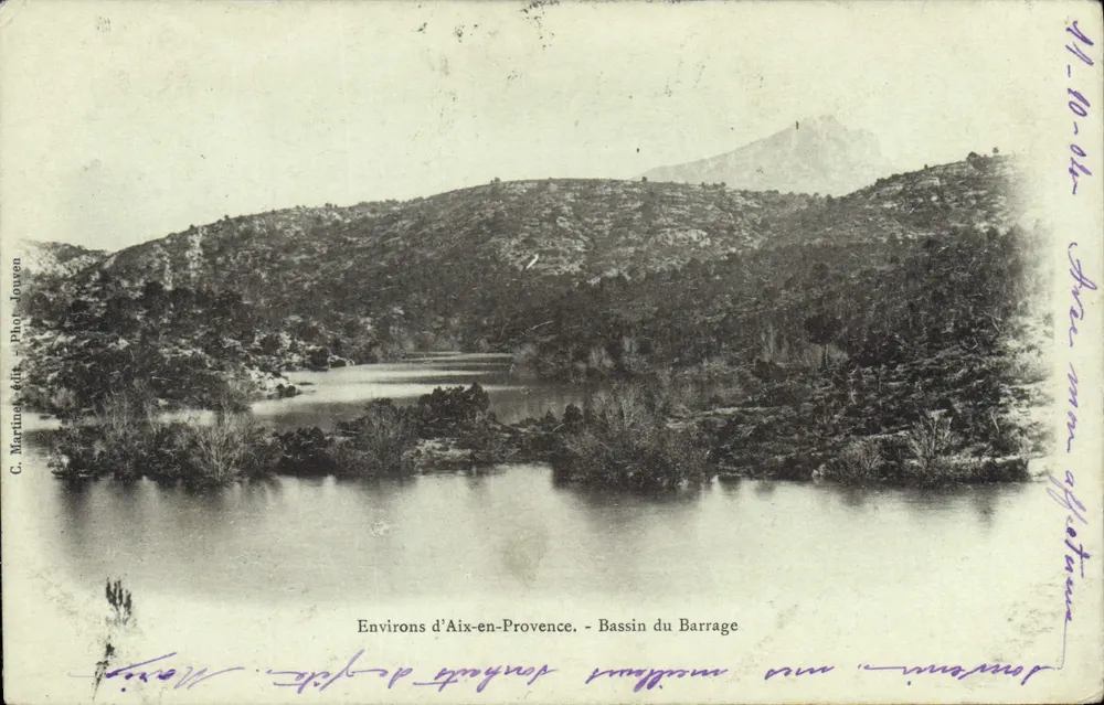 Umgebung von Aix-en-Provence — Bassin des Staudamms — C. Martinat genannt. Foto. Jourven - Vorderseite