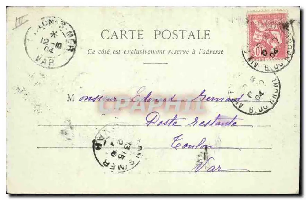 Umgebung von Aix-en-Provence — Bassin des Staudamms — C. Martinat genannt. Foto. Jourven - Rückseite