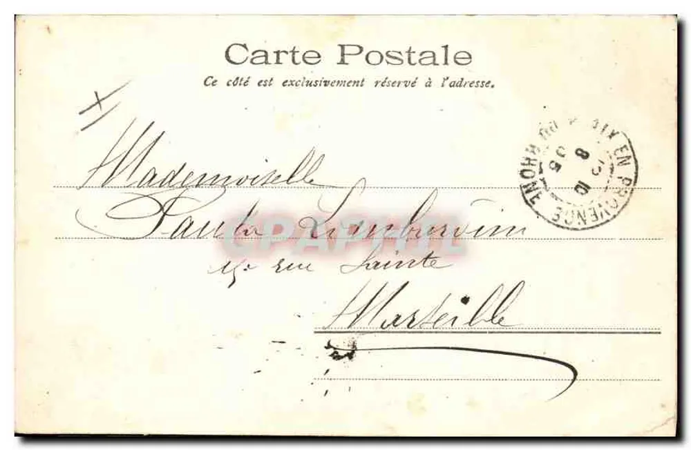 Aix-en-Provence — Kirche der Madeleine (Dreiviertelansicht) — Künstlerverlag, Marseille, Nr. 204 - Rückseite