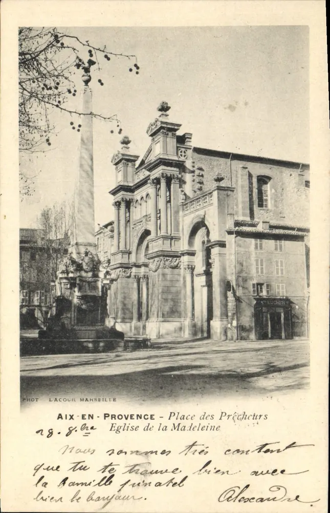 Aix-en-Provence - Place des Prêcheurs - Kirche der Madeleine - Vorderseite