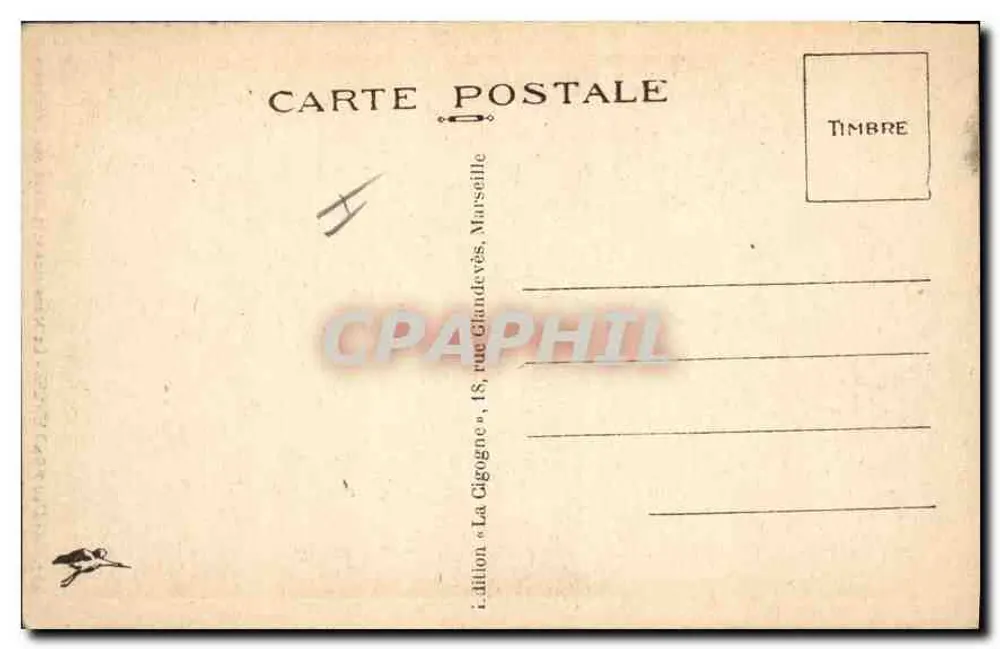 Aix-en-Provence — Die Madaleine und Place des Précheurs — Edition La Cigogne, Marseille - Rückseite