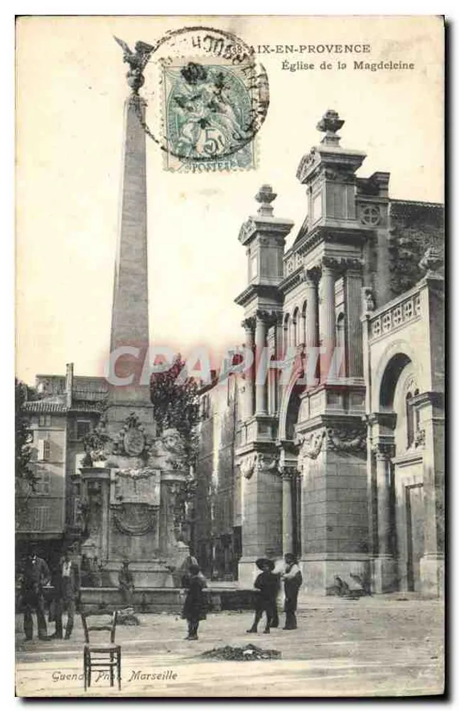 Pontevès-en-Provence — Kirche der Magdalene und Obelisk — Guenat Photo, Marseille - Vorderseite