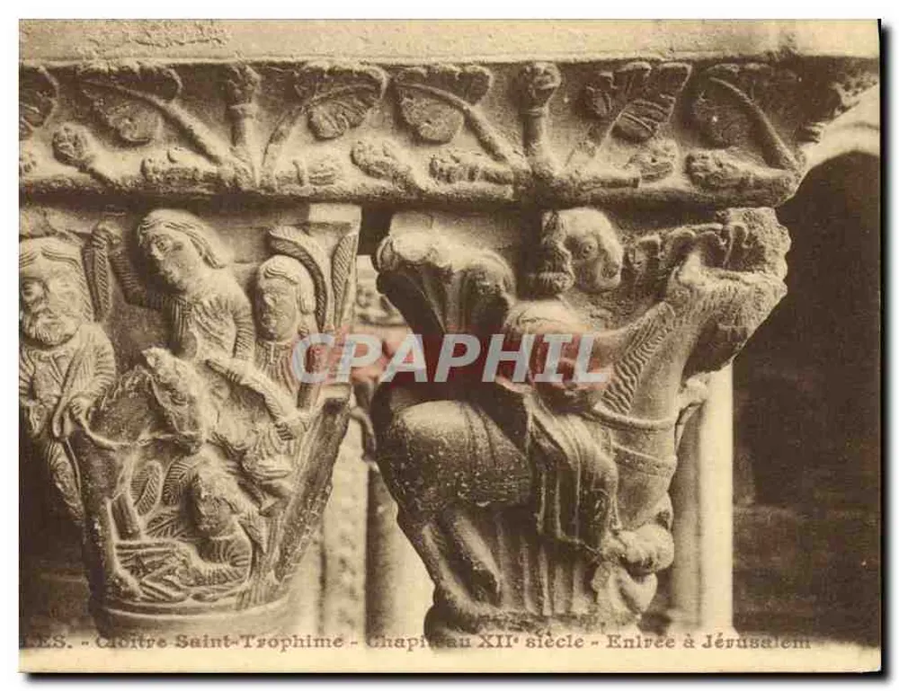 Cloître Saint-Trophime - Chapiteau del XII secolo - Rapimento a Gerusalemme - Recto