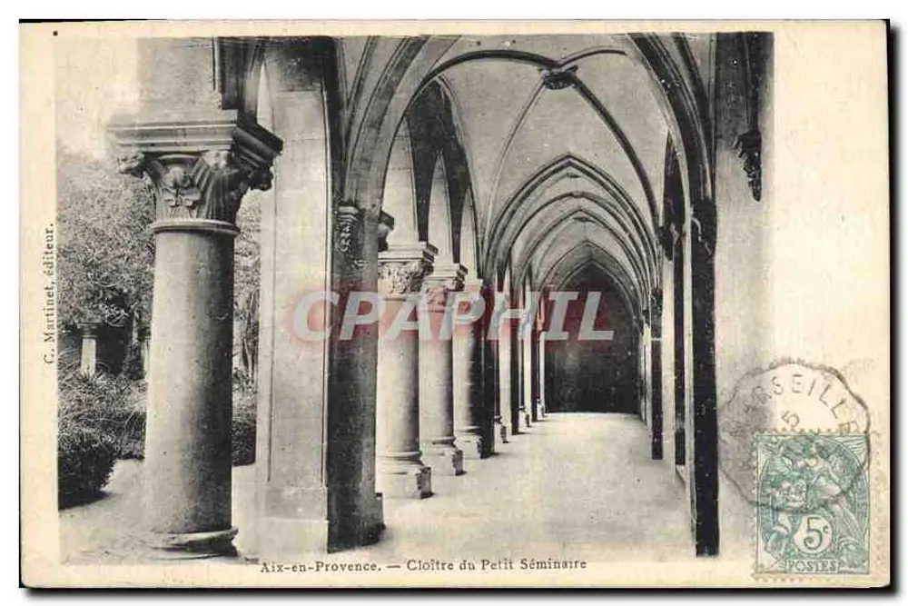 Aix-en-Provence — Claustro do Pequeno Seminário — G. Martinet, editor - Frente