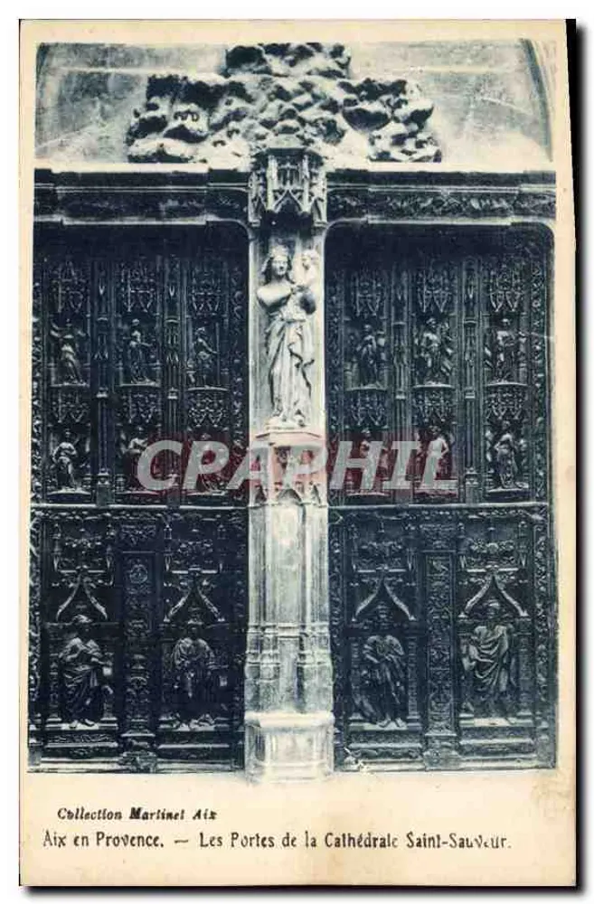 Aix en Provence — Die Tore der Kathedrale Saint-Sauveur — Sammlung Martinel Aix - Vorderseite