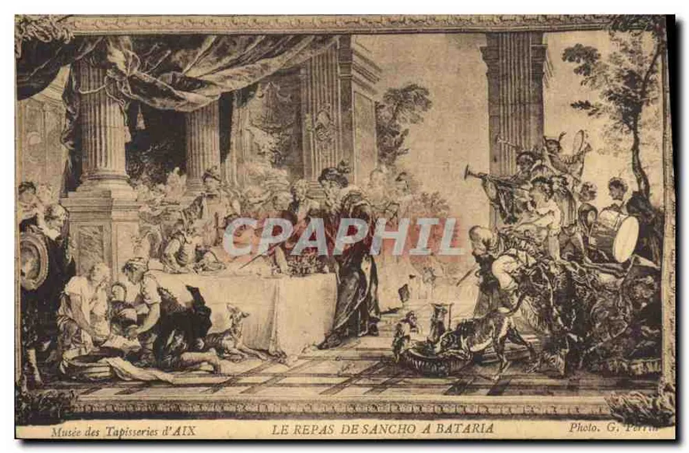 Museu das Tapeçarias de Aix — O Jantar de Sancho em Bataria — Foto. G. Perrin - Frente