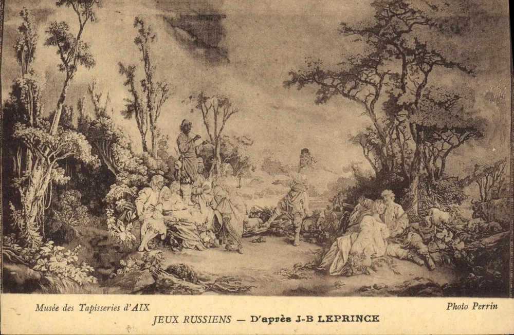 Russische Spiele — Nach J-B Leprince — Museum der Teppiche von Aix — Photo Perrin - Vorderseite