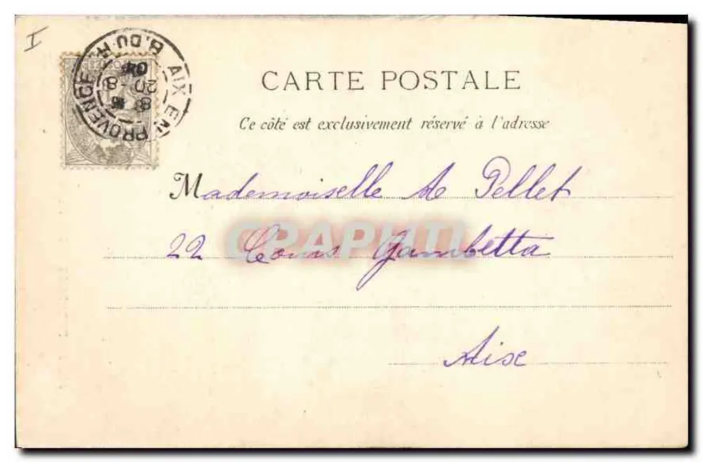 AIX-EN-PROVENCE — Innenansicht der Kirche St-Jean — L. B. Paris-Marseille - Rückseite