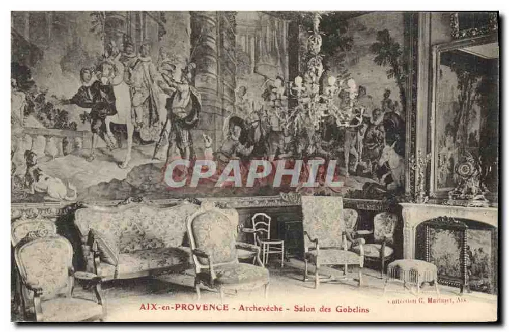 AIX-EN-PROVENCE - Erzbischöfliches Schloss - Salon des Gobelins — Sammlung C. Marinet, Aix - Vorderseite