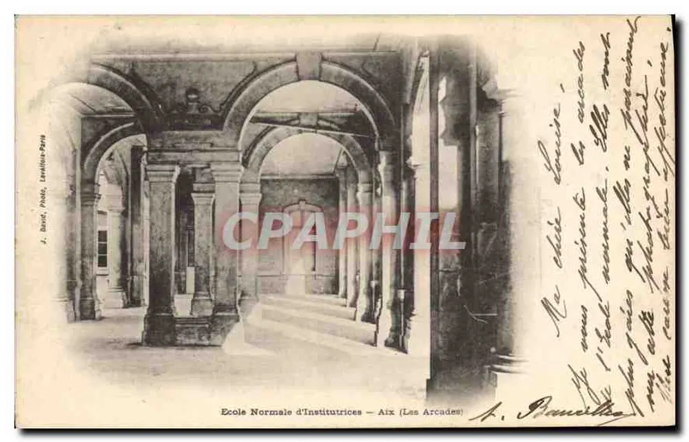 Escola Normal de Institutoras — Aix (As Arcadas) — J. David, Lavallois-Pérès - Frente
