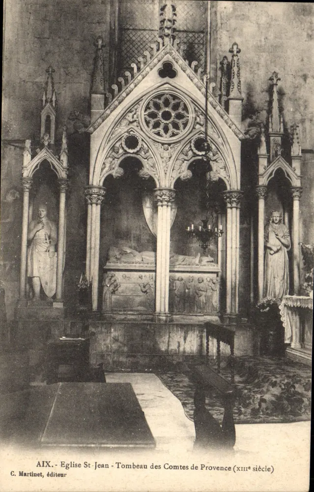 Aix-en-Provence - Kirche Saint-Jean - Grab der Grafen von Provence (13. Jahrhundert) — C. Martinet, Verlag - Vorderseite