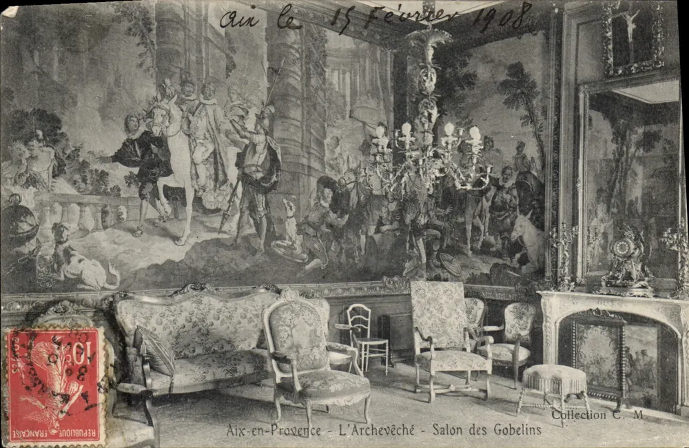 Aix-en-Provence - Das Erzbistumspalast - Salon des Gobelins — Sammlung C. M. - Vorderseite
