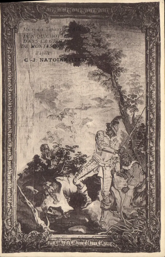 Don Quichotte in der Höhle — Museum der Teppiche von Alx — nach C.-J. Natoire - Vorderseite