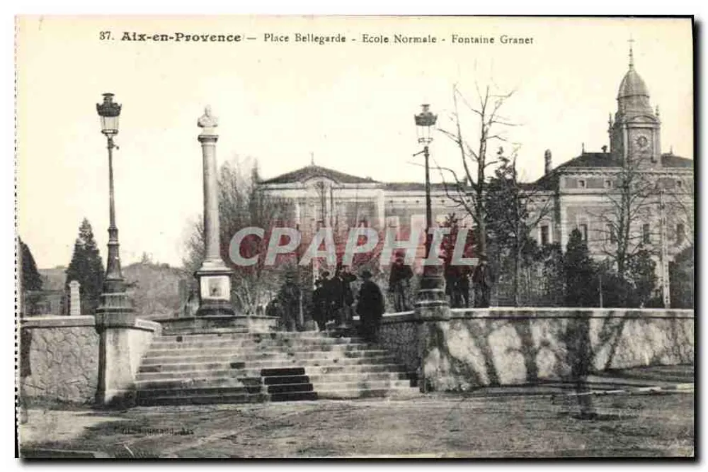 Aix-en-Provence — Place Bellegrande — Normalschule — Fontaine Granet - Vorderseite