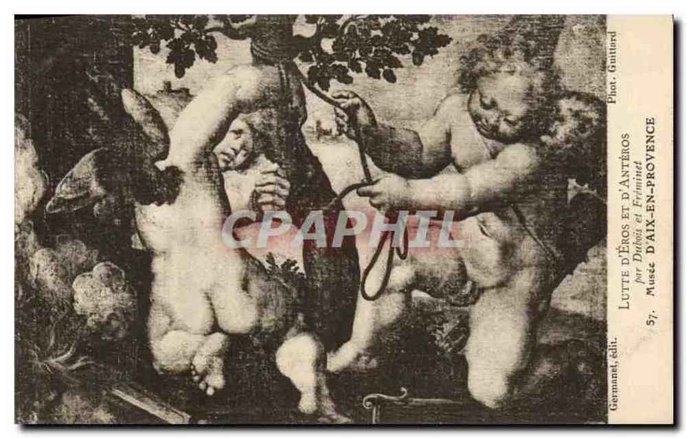 Kampf zwischen Eros und Anteros — von Dujardin Fréminet — Museum von Aix-en-Provence — Verlag Germanet - Vorderseite