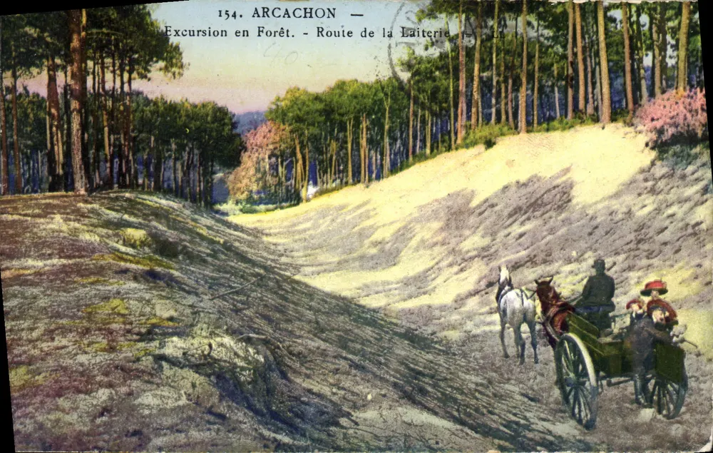 Arcachon — Excursão na Floresta. - Estrada da Laiterie — n°154 - Frente