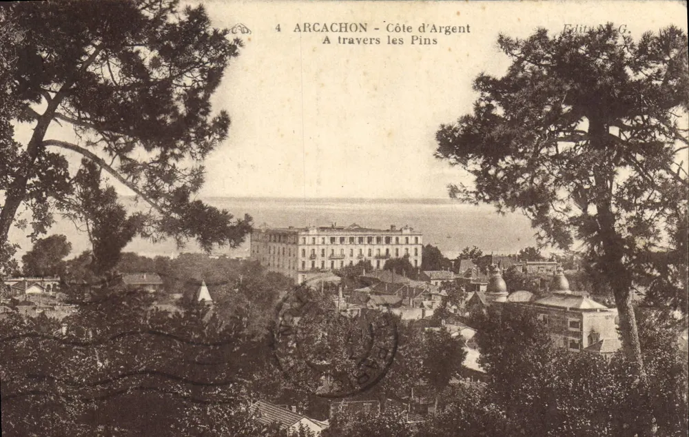 Arcachon - Côte d'Argent — Através dos Pinheiros — Edit. M.G. - Frente