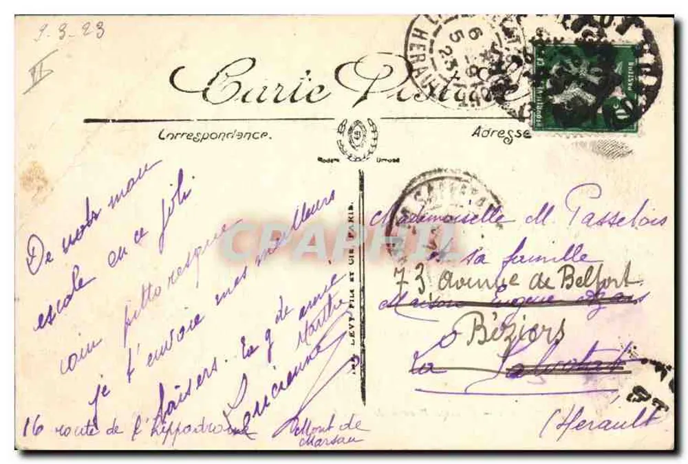 Arcachon — Nouvelle Promenade — LL. n° 179 - Verso