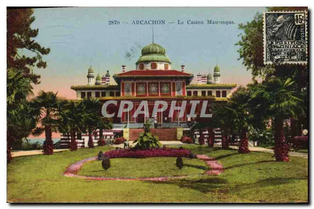 Arcachon — O Casino Mauresque — Éditions Postales Nationales - Frente