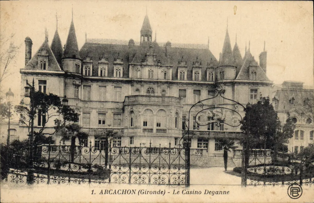 Arcachon (Gironde) - Ansicht des Casinos Deganne — Verlag 'B' n°1 - Vorderseite