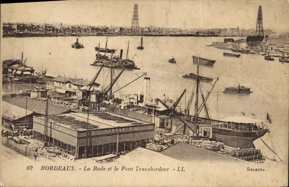 Bordeaux - Die Mündung und die Transbordeur-Brücke — Selecta - Vorderseite