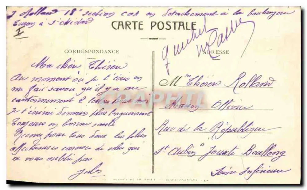 Bordeaux — Place de la Bourse — N.G. - Verso