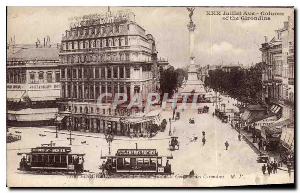 Bordeaux - Avenue Juillet - Säule der Girondinen — M. P. - Vorderseite