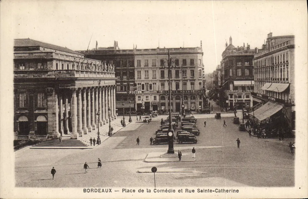 Bordeaux — Place de la Comédie und Rue Sainte-Catherine — Ch. Chaabon - Vorderseite