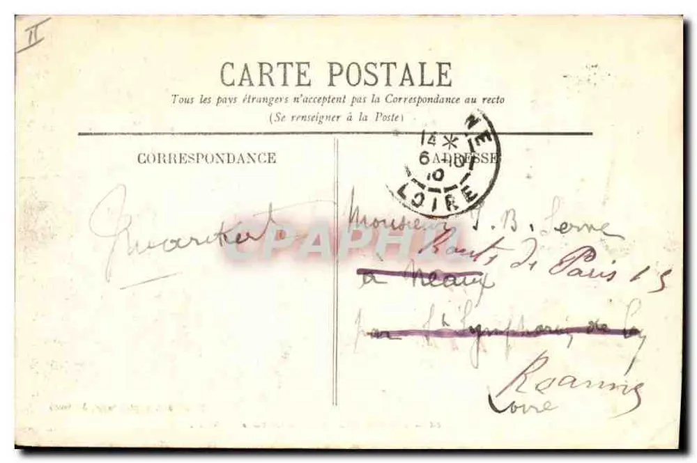 Bordeaux — Estação de Orléans — Marcel Delboy, fototipia, Bordeaux - Verso
