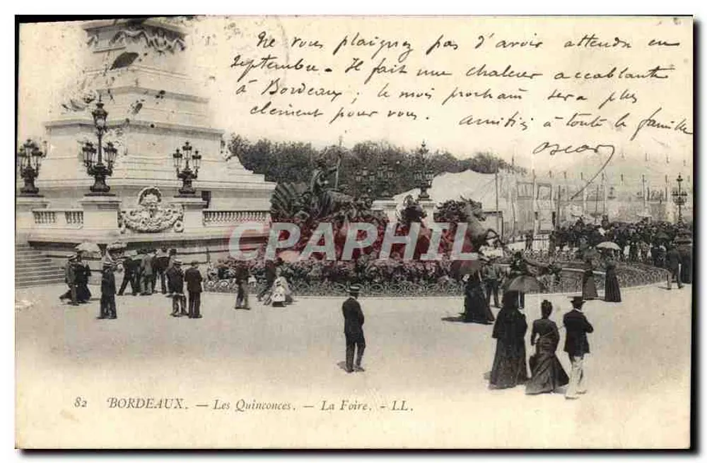 Bordeaux — Les Quinconces — A Feira — LL - Frente