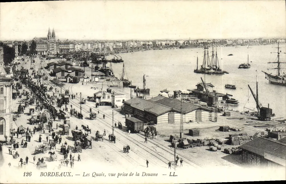 Bordeaux — Die Quais, Ansicht vom Zollhaus — LL. - Vorderseite